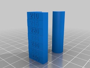 temperatura pouco torres teste 240-210 3 d impressão testes de 3d print model - Mito3D