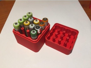 boîte de batterie aaa x16pz v2 ménage pile cas support le couvercle la 3d print model - Mito3D