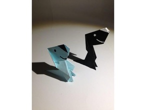 origami perro arte 3d print model - Mito3D