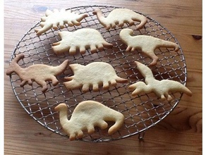 dino cookie cutters kitchen dining cookiecutter dinosaur jurassic 3d print model - Mito3D