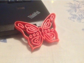 de la pâte d'amande fraise motif papillon cuisine manger 3d print model - Mito3D