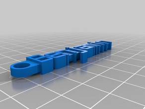 my customized message keychain benjamin organization 3d print model - Mito3D
