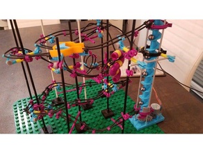 mermer roller coaster çalıştırın inşaat oyuncaklar customizer kaldırın makine parça nitril naylon openscad parametrik yazdırılabilir rollercoaster spacerails spacewarp 3d print model - Mito3D