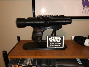 imperial scout trooper blaster stand props display star starwars 3d print model - Mito3D