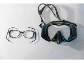 Brille mount scuba-Brille sport im freien Tauchen diy Maske Rezept Schnorchel Schnorcheln 3d print model - Mito3D