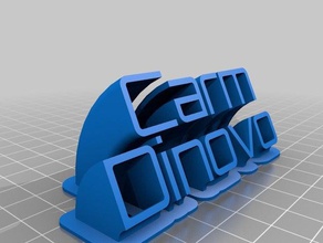 gcra dinovo plaque de nom bureau personnalisé 3d print model - Mito3D