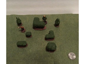 28mm in miniatura a forma libera cespugli i giocattoli giochi dnd prop dungeons dragons pathfinder rpg impianti di piccole dimensioni da tavolo gioco 3d print model - Mito3D