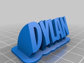 one name office customized 3d print model - Mito3D