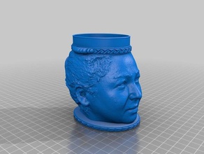 jar lid 3 3d printing cup cupholder holder girl girls head jars pencilholder pencil 3d print model - Mito3D