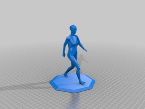 lowpoly woman walk 3d printing 3d print model - Mito3D