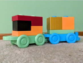 3 unidad de los bloques apilamiento trenes juguete juguetes juegos construcción para niños stackblocktrain 3d print model - Mito3D