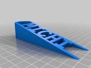 michi door stop office customized 3d print model - Mito3D