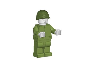 lego miniman Rus askerinin İkinci Dünya Savaşı oyuncak oyun aksesuarlar uyumlu minifig asker 3d print model - Mito3D