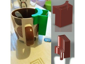 tea bag spoon holder kitchen dining autodesk fusion 360 madewithfusion360 reverse engineering teabag 3d print model - Mito3D