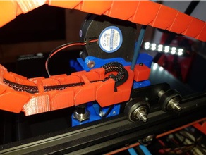 cr-10 eje x cable de cadena montaje petsfang conducto 3d la impresora accesorios cr10 creality 3d print model - Mito3D