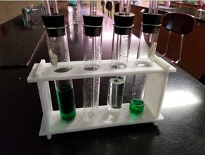 large diameter test tube rack flat pack style biology test-tube 3d print model - Mito3D