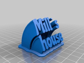 mills plate office customized 3d print model - Mito3D