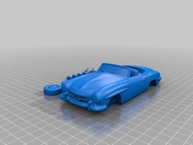 mercedes300sl-roadster1960 los vehículos 3D print model - Mito3D