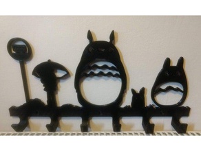 totoro coat rack überarbeitet Dekor - Kleiderbügel Kleiderhaken 3d print model - Mito3D