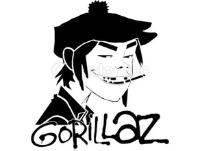 gorillaz stencil 3d printing art graffiti music 3d print model - Mito3D