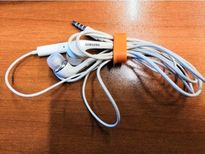 einfache Kabel-organizer audio Kabel-Halter Kopfhörer Kopfhörer-Halter tpu tpu-filament Draht 3d print model - Mito3D