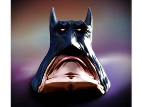 grumpy batman people creepy detective face head masked superhero 3d print model - Mito3D
