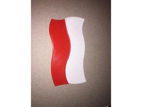 drapeau polonais les mathématiques l'art 3d print model - Mito3D