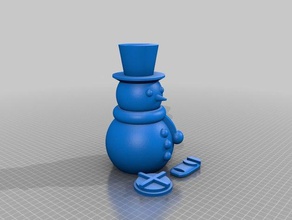 snowman bank 3d printing christmas coin decoration money toy 3d print model - Mito3D