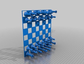 tabuleiro de xadrez peças jogos 3d print model - Mito3D