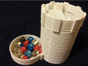 dice tower carrier stone texture toy game accessories boardgame boardgames board dnd dungeons dragons gaming tabletop 3d print model - Mito3D