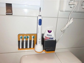 oral-b schnuten-waschcenter Bad Pinsel-Halter Bürste die Zähne Reinigung von Werkzeugen Familie hygiene Mund oralb putzen Waschmaschine zahnbrstenhalter zhne 3d print model - Mito3D