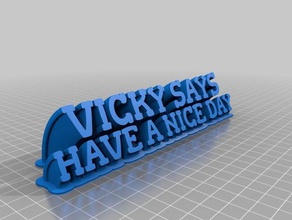 vicky mesa office personalizzato 3d print model - Mito3D