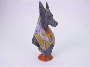 anubis, el rey de egipto multimaterial versión las esculturas multicolor prusa 3d print model - Mito3D