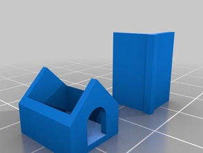 hundeh&uumltte diy doghouse h0 scale hundehtte modellbahn 3d print model - Mito3D