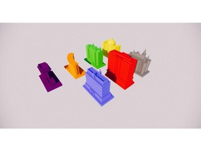 acquire board game 3d pieces 2008 avalon hill version games hotel hotels 3d print model - Mito3D