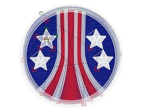us tricentennial logo 1 alien embroidery fashion vs predator sewing 3d print model - Mito3D