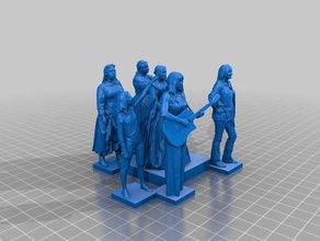 femme 037 - 038 039 040 041 042 sculptures 3d print model - Mito3D