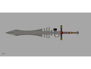 bruxa lâmina adereços fantasia espada warhammer 40k arma 3d print model - Mito3D
