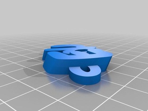 özelleştirilmiş iamburnys benim v2edu Anahtarlık 3d print model - Mito3D