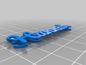 my customized double sided key chain multi material printing your name keychains 3d print model - Mito3D