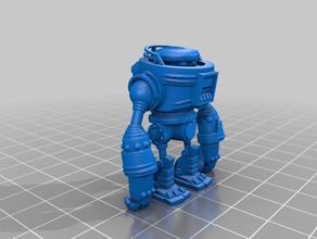 crusherbot modello i robot 40k fallout postapoc 3d print model - Mito3D