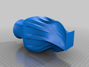 florero cuadrado las esculturas de la flor práctica espiral twist modo 3d print model - Mito3D