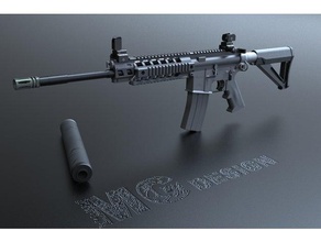 sig516 fusil d'assaut m416 m4a1 jouet jeu accessoires arme à feu pubg 3d print model - Mito3D
