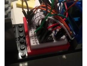 lego compatível com mini-protoboard apoio despeje eletrônica arduino framboesa 3d print model - Mito3D