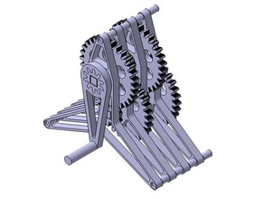 31 Untersetzung stapelbar engineering Getriebe 3d print model - Mito3D