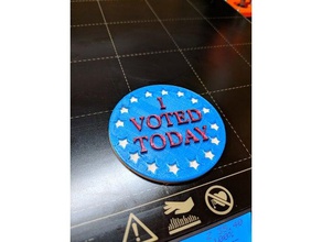 votato oggi badge le monete 3d print model - Mito3D