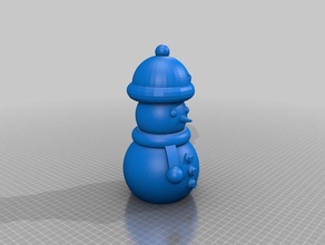 la nieve persona del banco smlg tejer cap 3d impresión de navidad moneda hombre dinero alcancía juguete mujer 3d print model - Mito3D