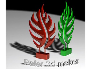 Dekoration blad Requisiten 3d print model - Mito3D