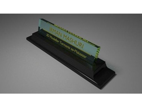 table name plate office 3d print model - Mito3D