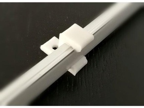 alu led profile holder bracket 90deg replacement parts 15x6mm aluminium 3d print model - Mito3D